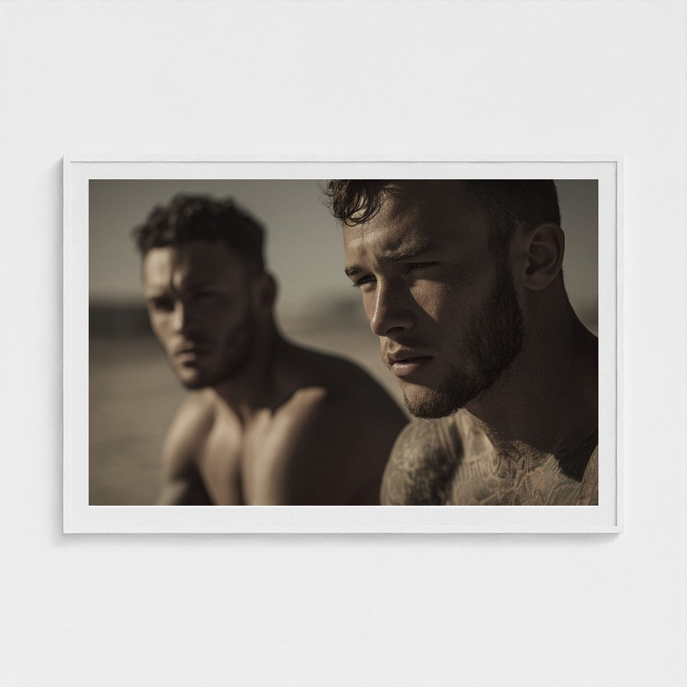 Masculine Sepia Portrait Study in Soft Neutral Tones