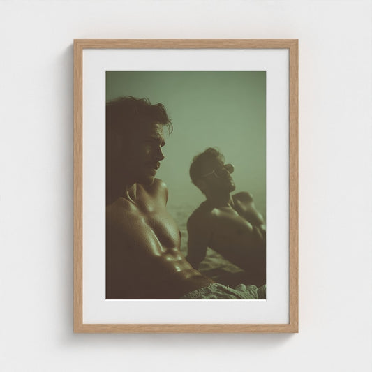 Contemplative Male Portrait on a Tonal Quiet Beach