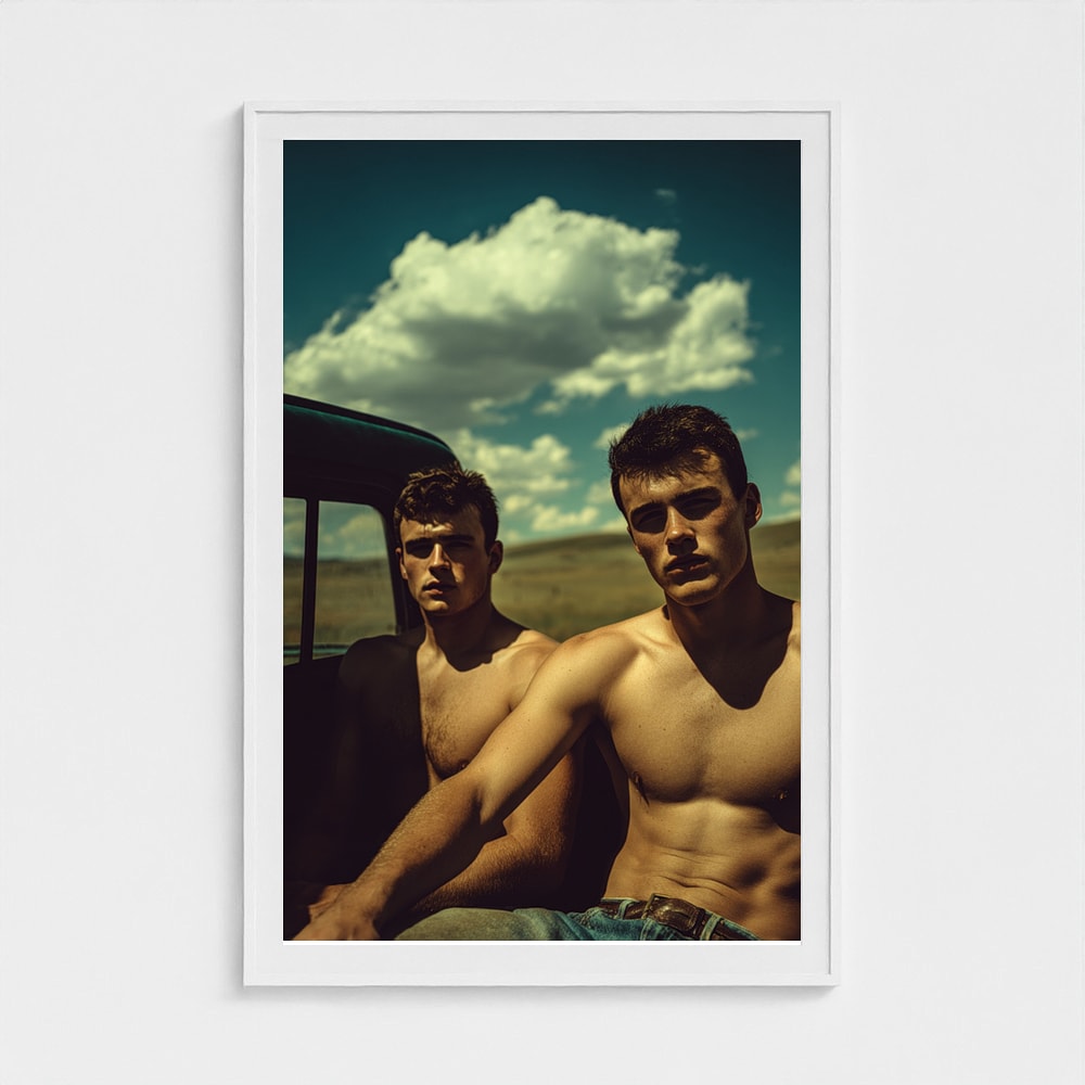 Cinematic Portrait of Youth in a Vintage Pickup Bed