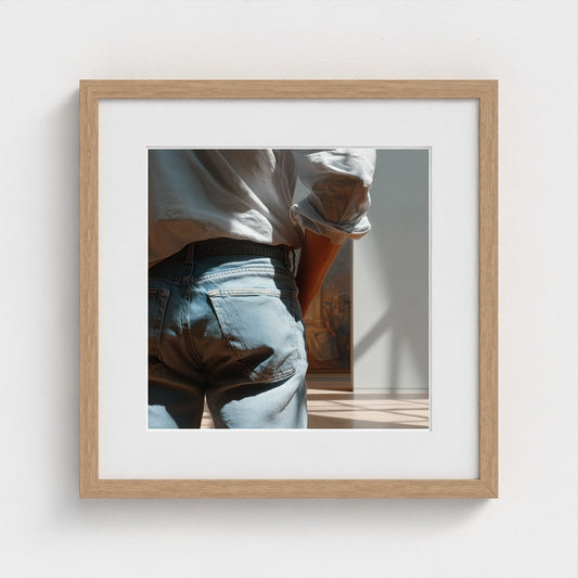 Contemplative Gallery Portrait in Soft Neutral Tones