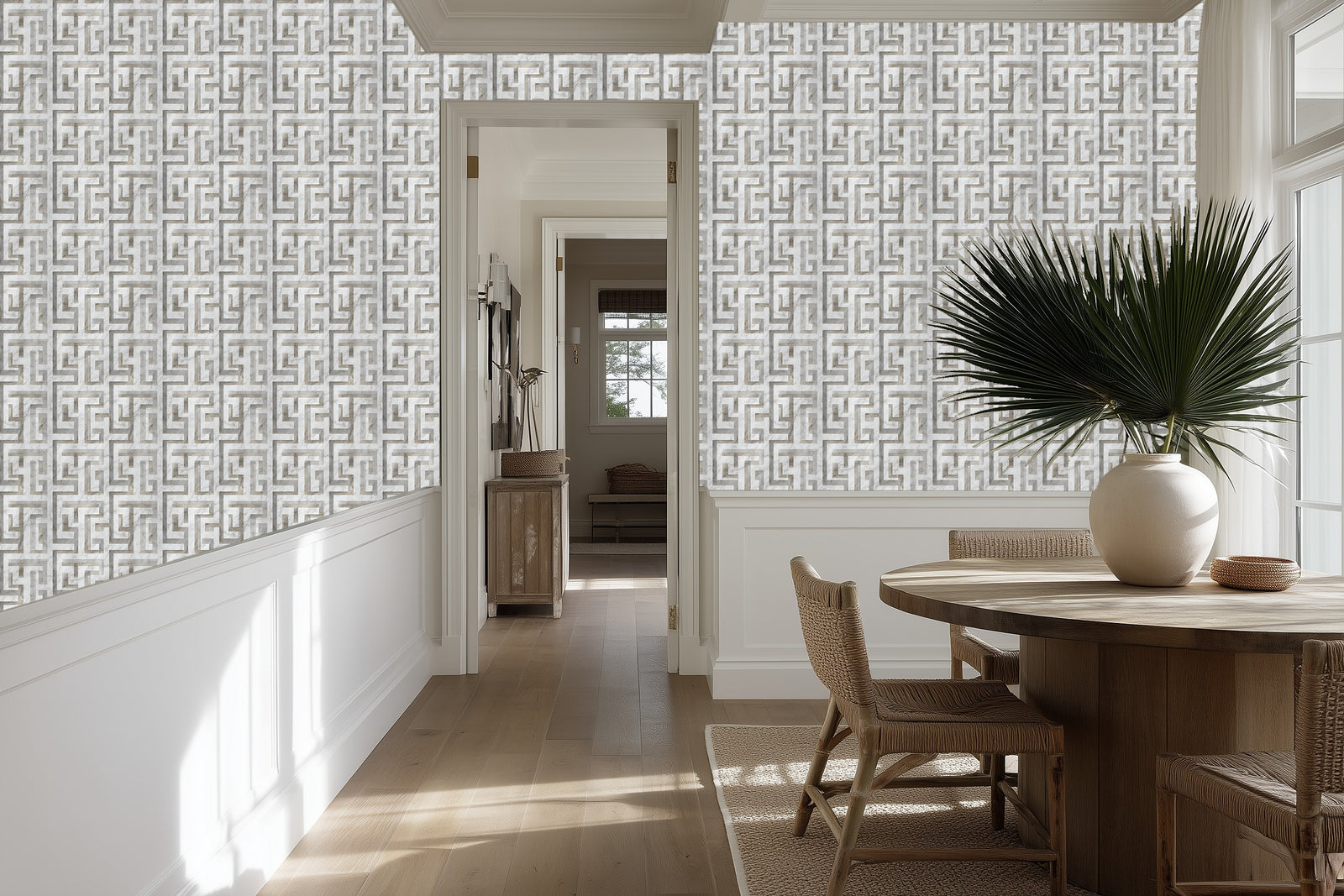 Alternate view of Greek Key Wallpaper | Provenance & Patina