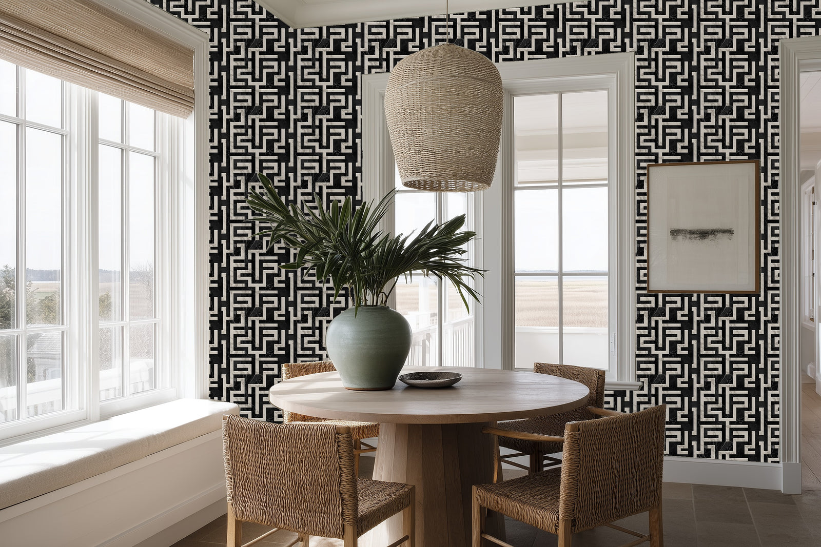 Alternate view of Greek Key Wallpaper | Provenance & Patina