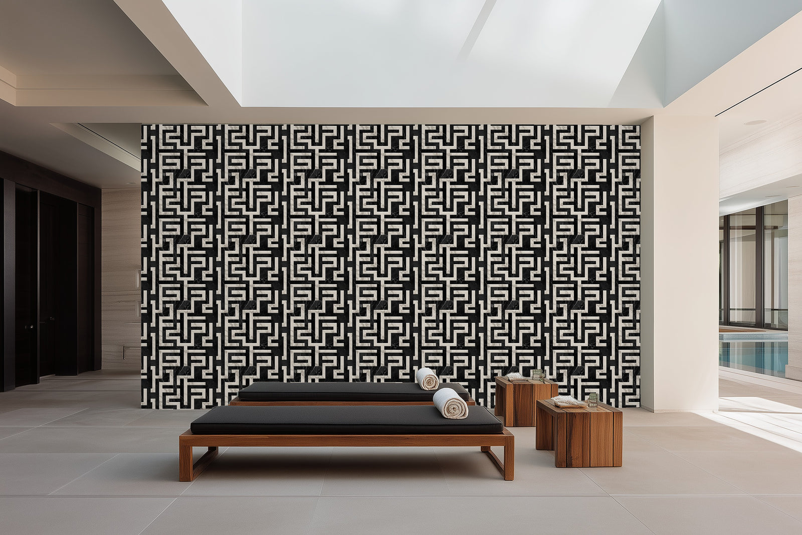 Alternate view of Greek Key Wallpaper | Provenance & Patina