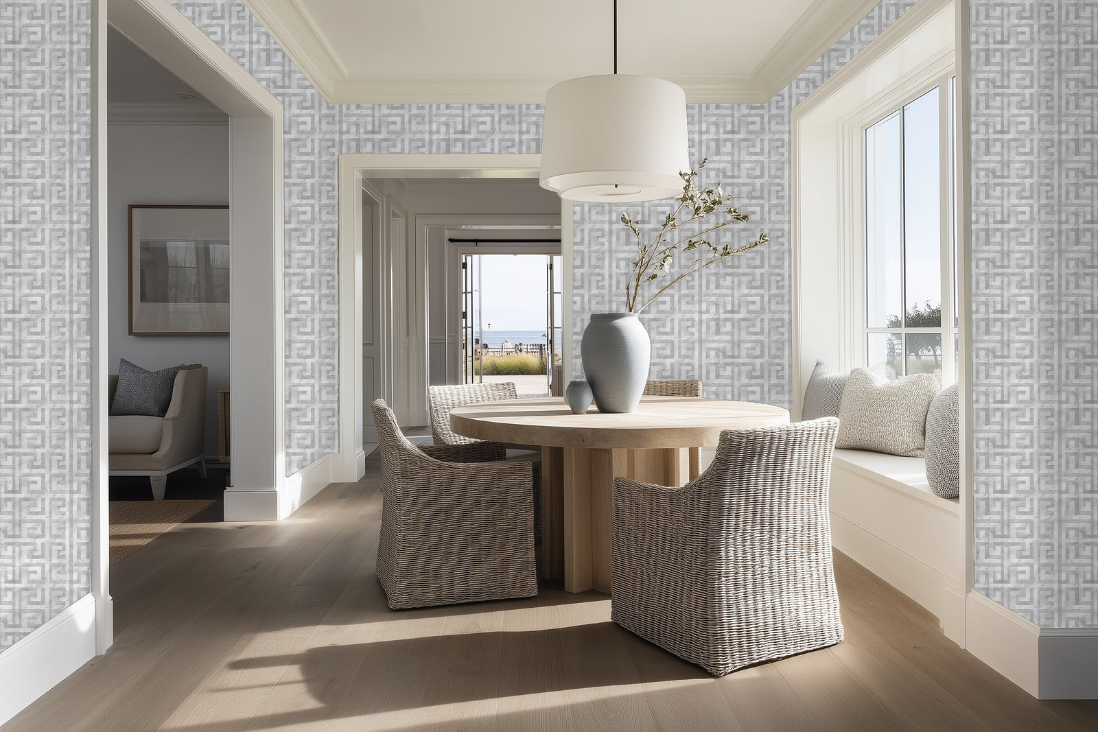 Alternate view of Greek Key Wallpaper | Provenance & Patina