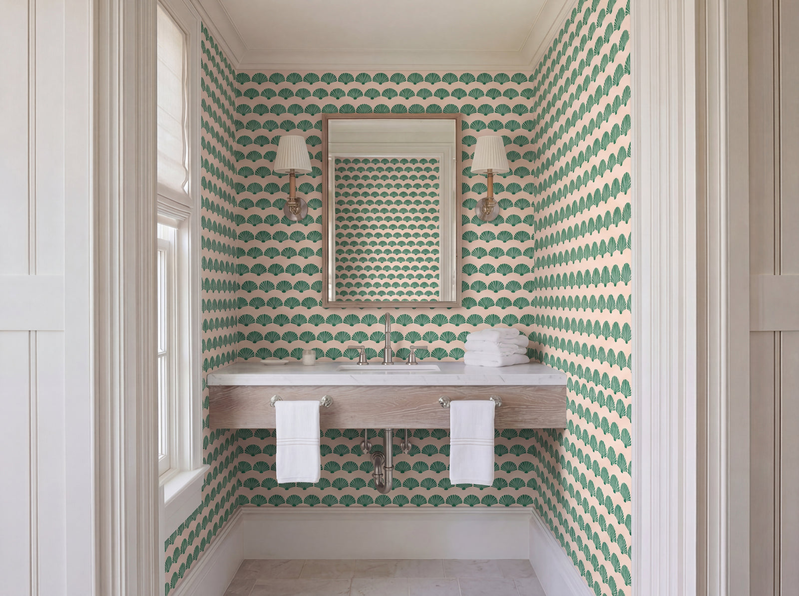 Alternate view of Modern Scallop Wallpaper | Provenance & Patina