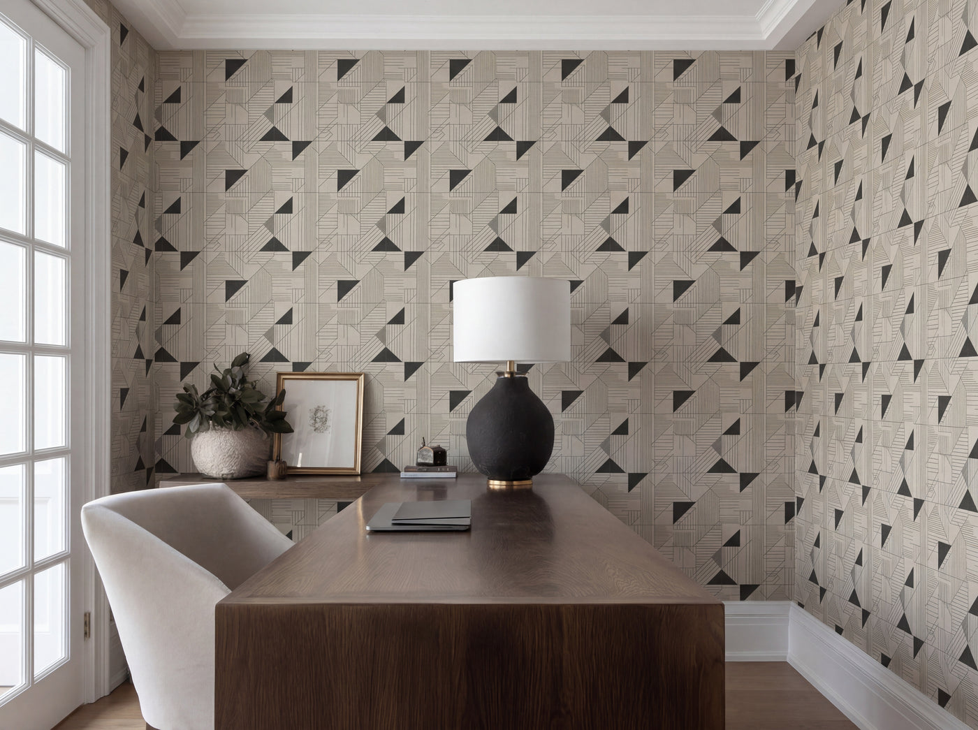 Close up detail of Atelier Geometry Wallpaper | Provenance & Patina