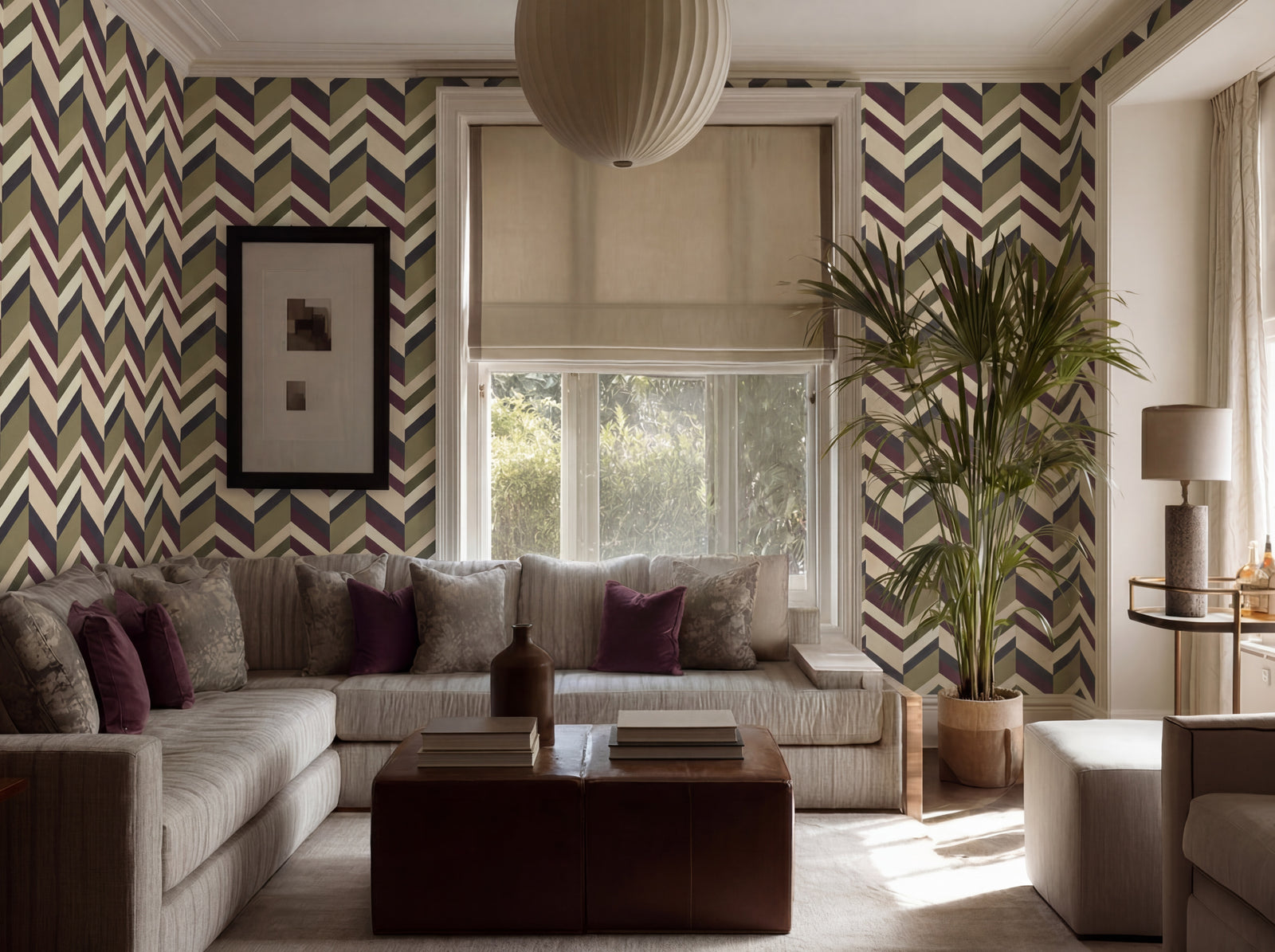 Alternate view of Modern Chevron Wallpaper | Provenance & Patina