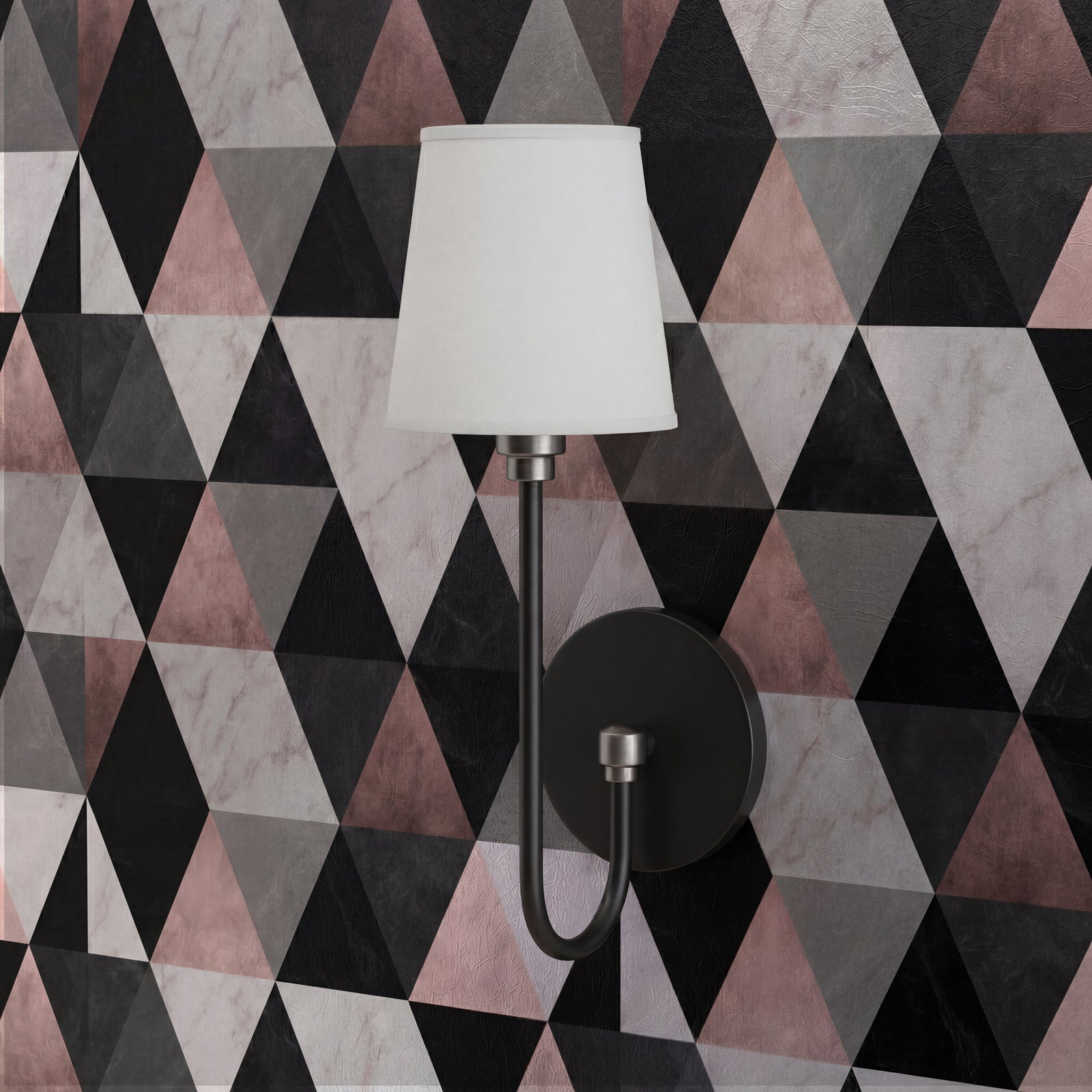 Alternate view of Triangle Marble Mosaic Tiles Wallpaper | Provenance & Patina