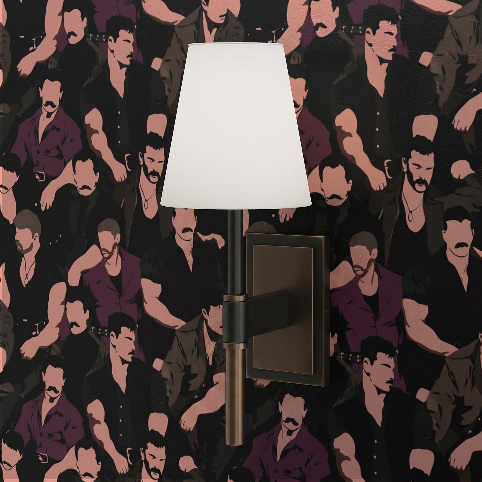 Mustache Men wallpaper close-up texture detail