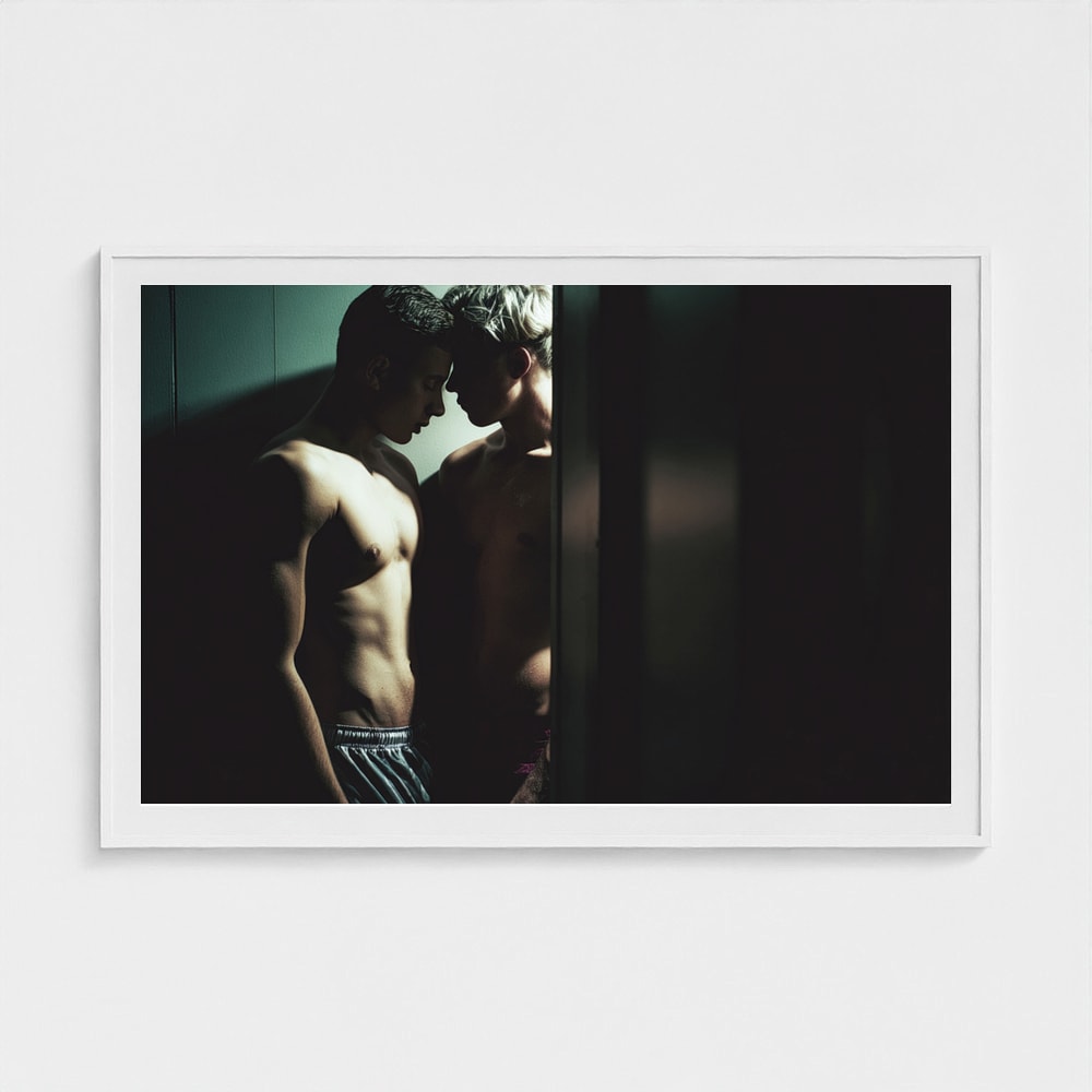 Intimate Portrait of Two Men in Shadowed Light