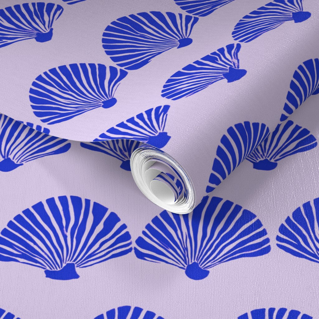 PP wallpaper type roll | modern-scallop-wallpaper | Purple | Non-Pasted