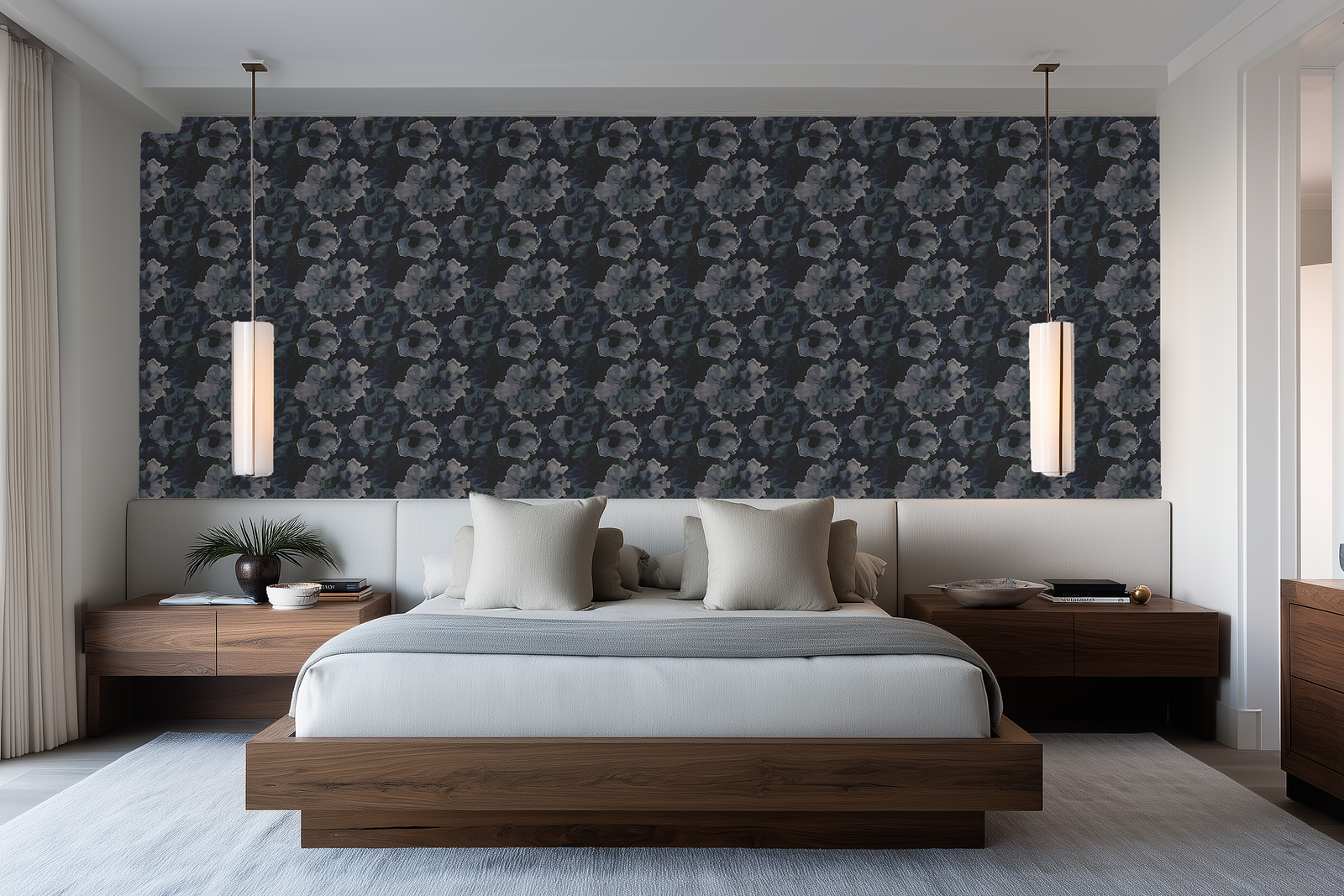 Alternate view of Abstract Peonies Wallpaper | Provenance & Patina