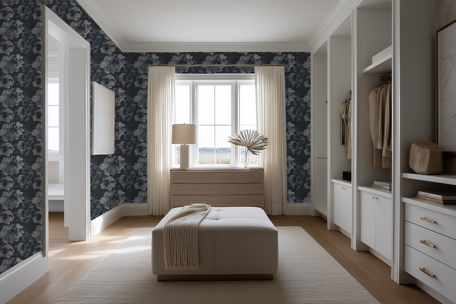 Alternate view of Abstract Peonies Wallpaper | Provenance & Patina