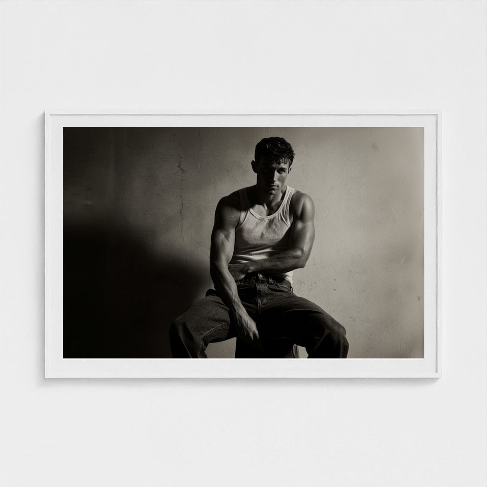 Contemplative Male Portrait in Sepia Monochrome