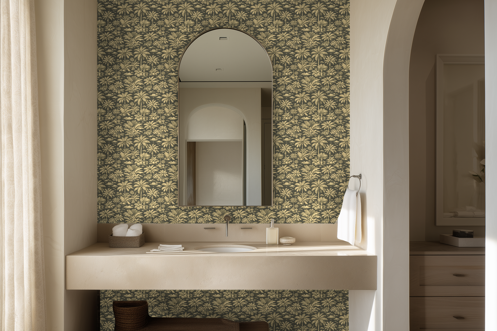 Close up detail of Palmy Weather Wallpaper | Provenance & Patina