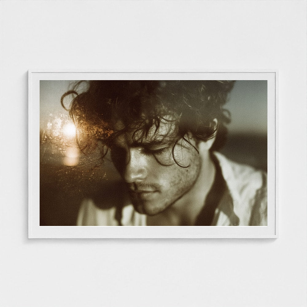 Contemplative Man Portrait with Diffused Window Light