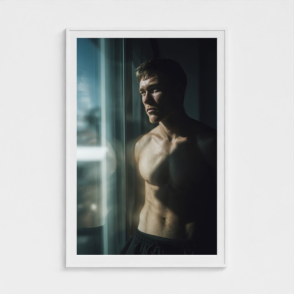 Contemplative Window Portrait in Soft Tonal Light