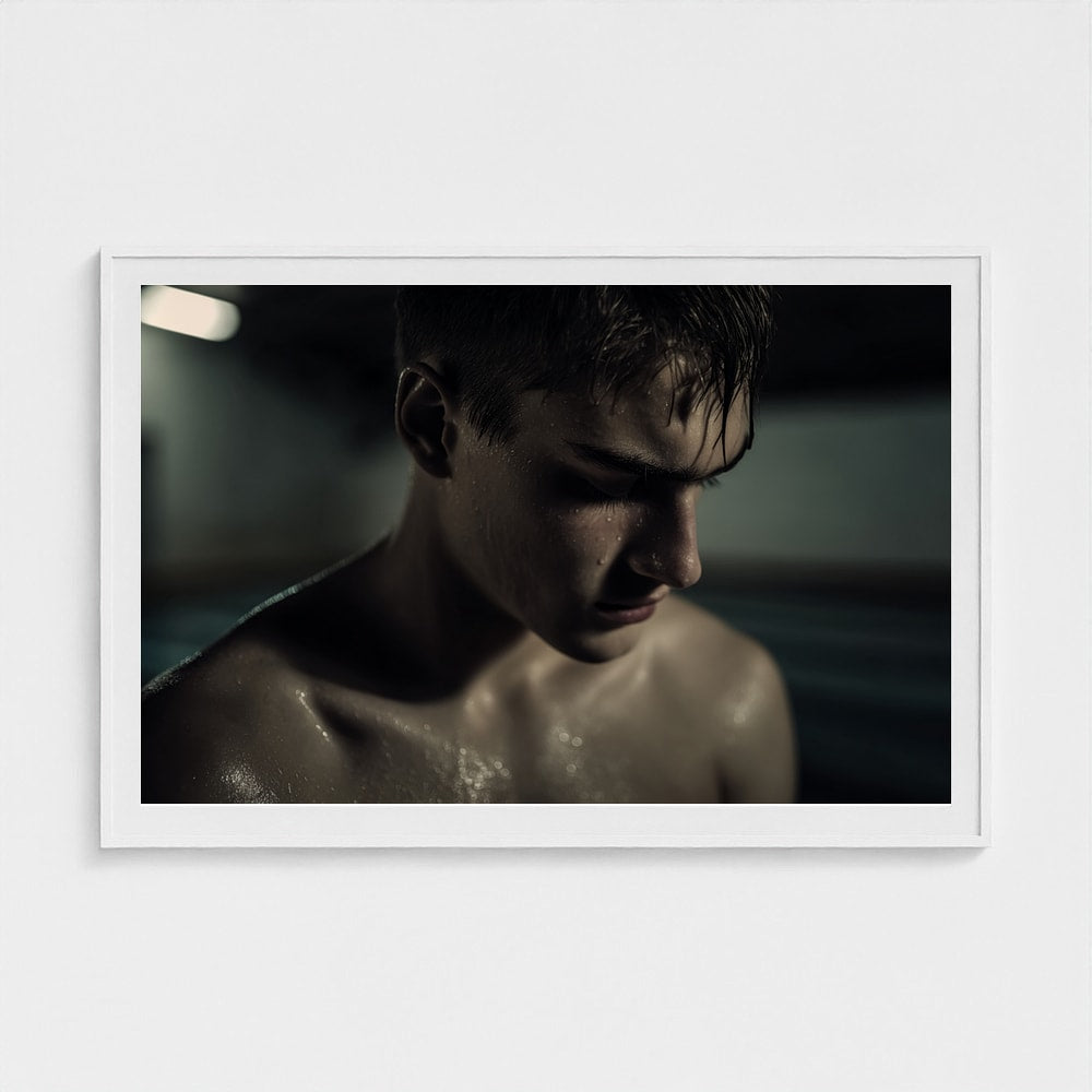 Pensive Male Portrait in Dramatic Shadowed Tones