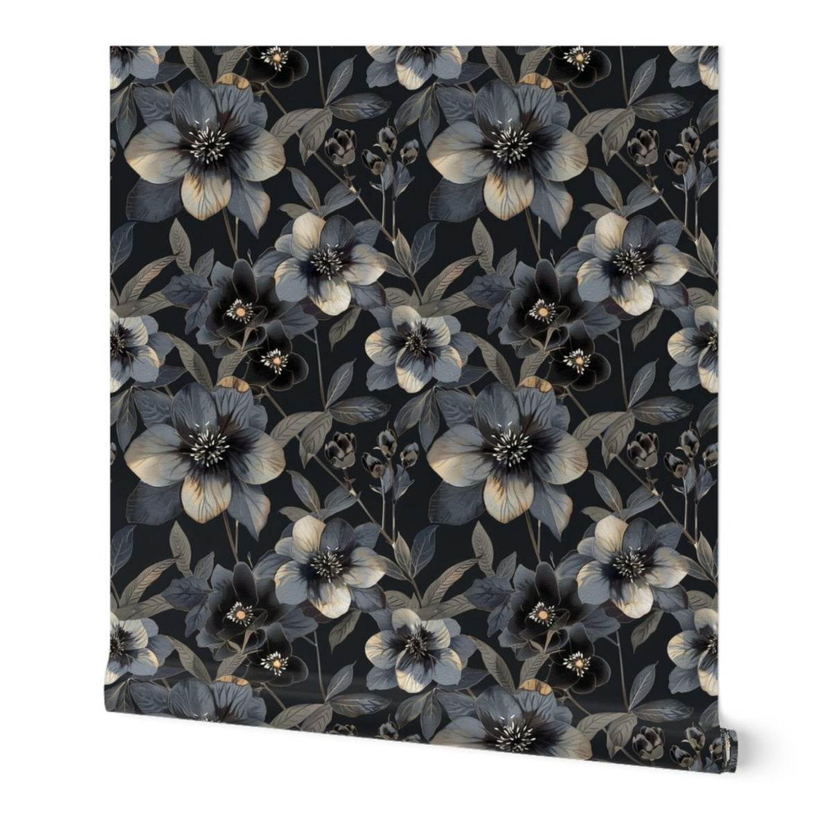 Black and Gold Hellebore - Jet — 01 Hero Roll