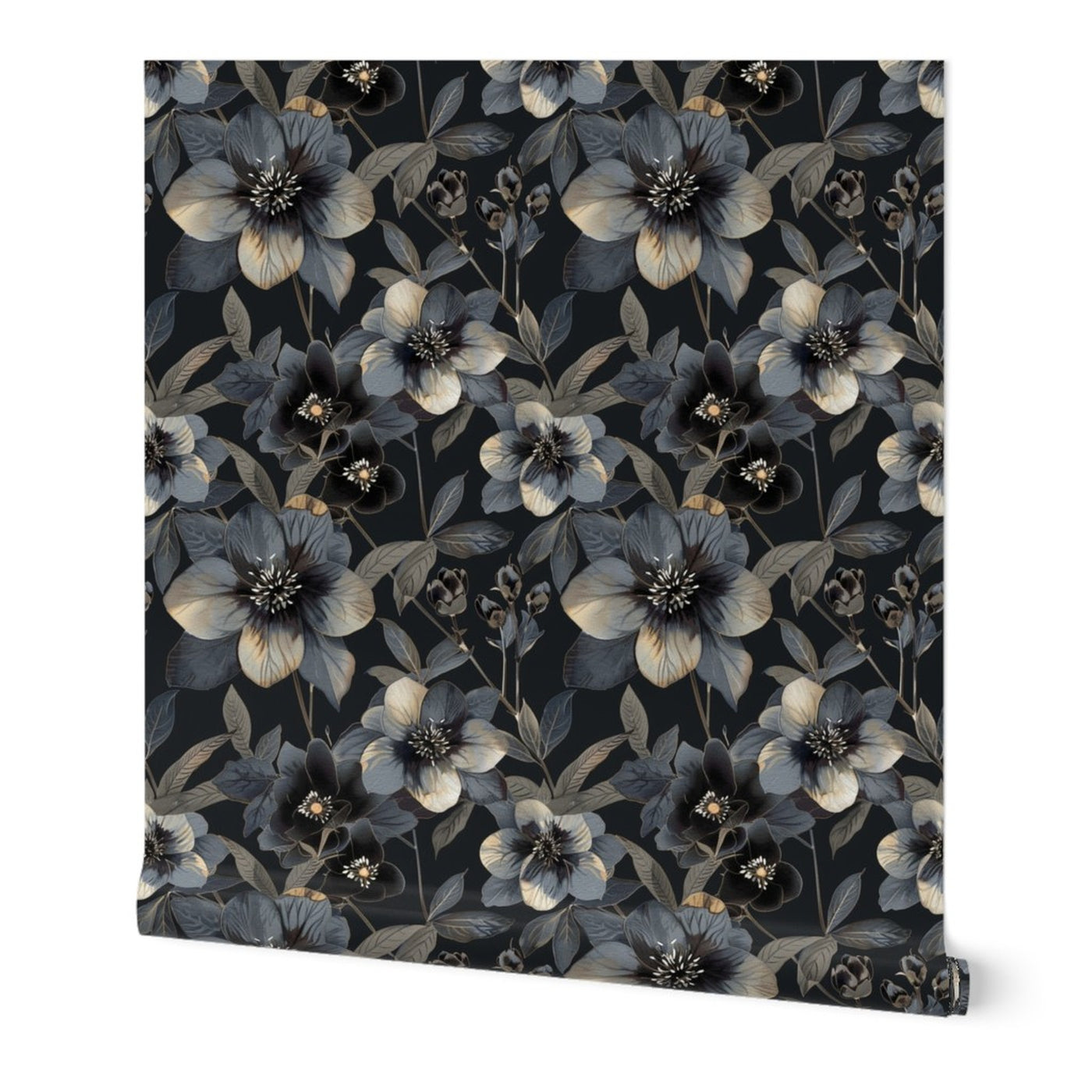 Black and Gold Hellebore - Jet — 01 Hero Roll