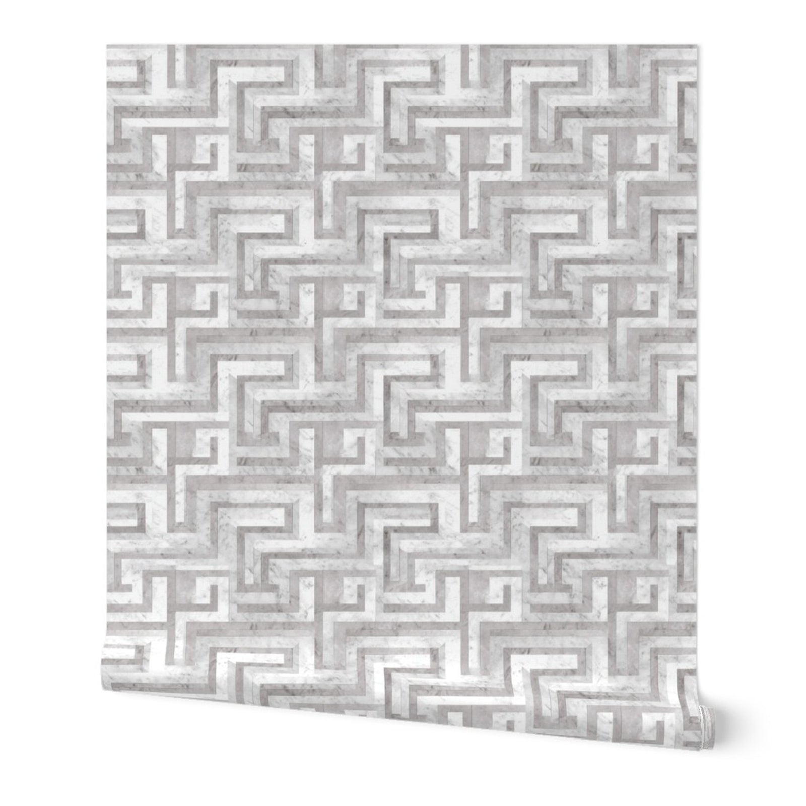 Greek Key - Meander Gray — 01 Hero Roll