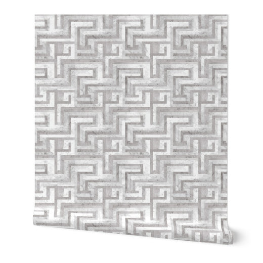 Greek Key - Meander Gray — 01 Hero Roll