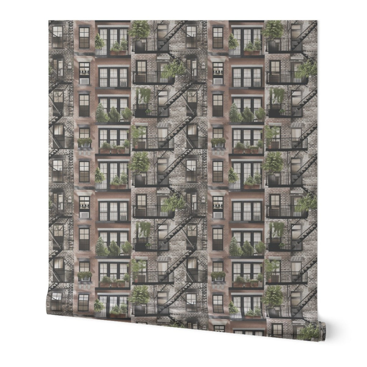 Planted Fire Escapes - Red Brick — 01 Hero Roll
