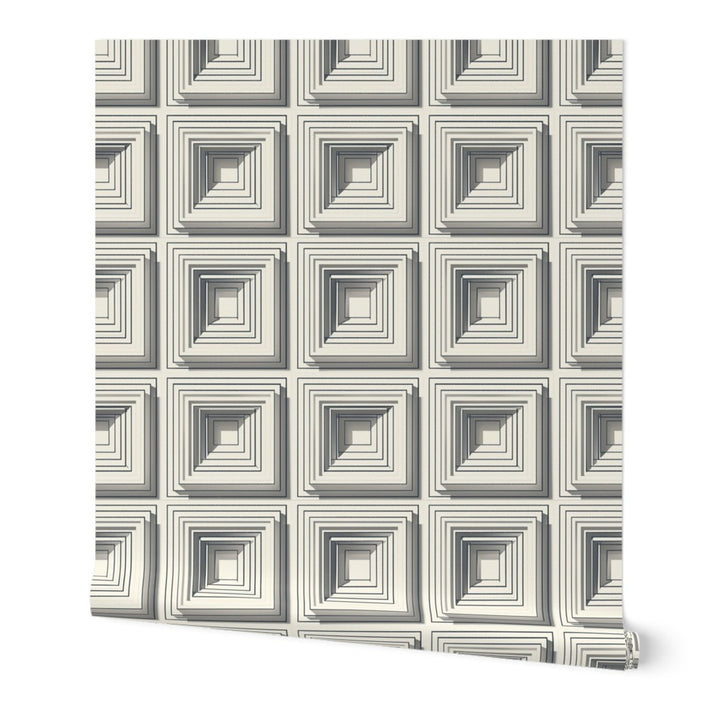 Louis Kahn Inspired Block Rhythm Tile Panel - Concrete — 01 Hero Roll