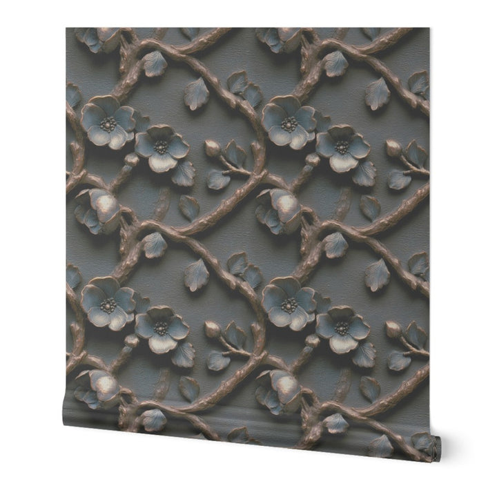 Bronze Branches Dark Sage — Hero Roll