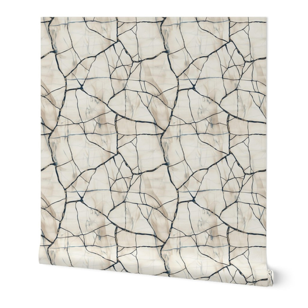 Crackled Porcelain Medium Repeat - Blanc — 01 Hero Roll