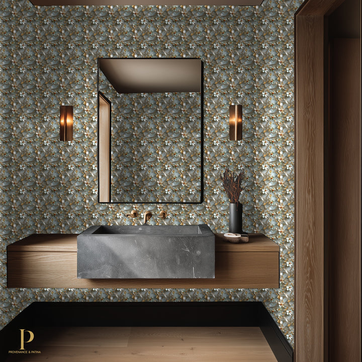 Blue Vines Small Scale Blue Vines — Room Mockup