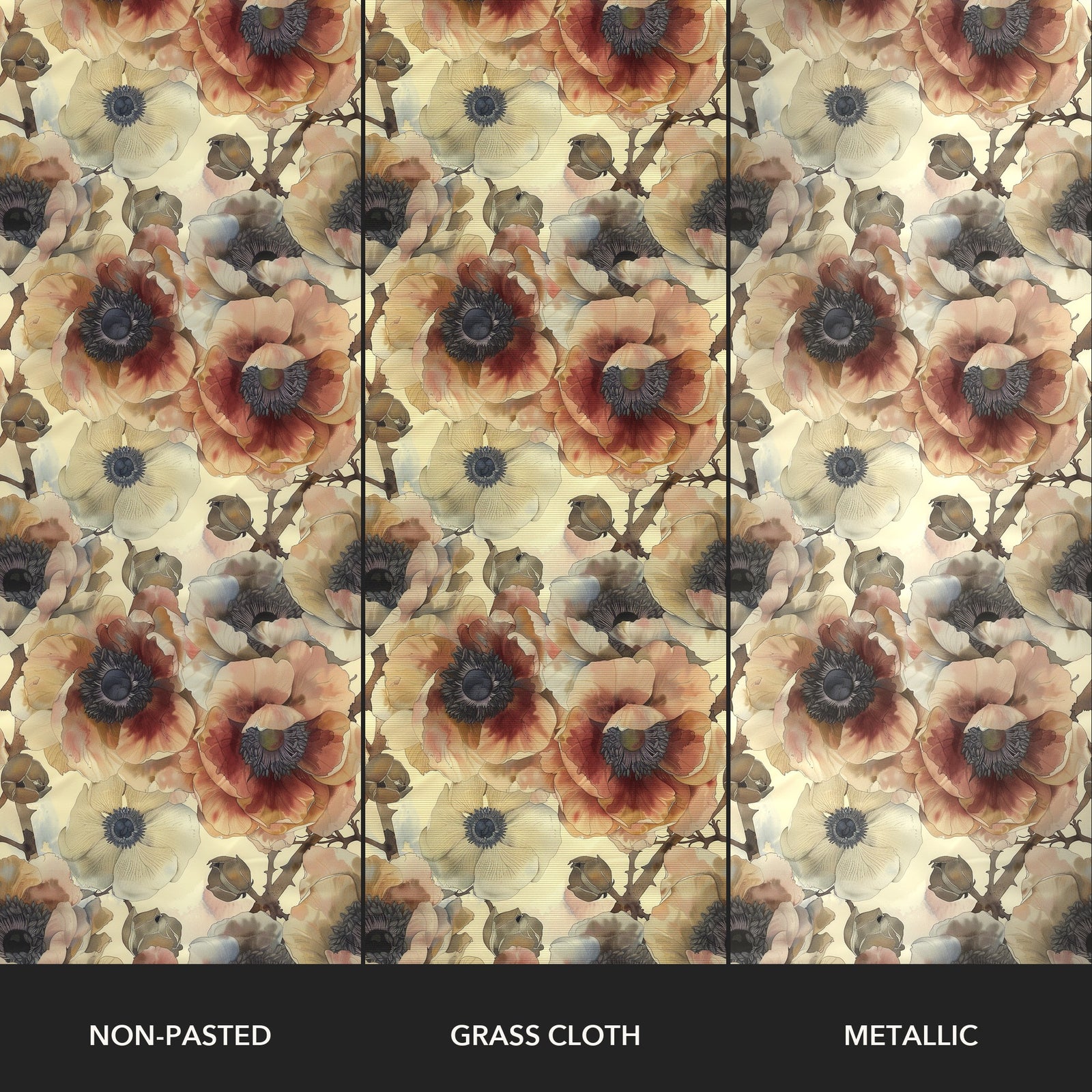 Sunset Poppy Anemones – Sandstone – Paper Types