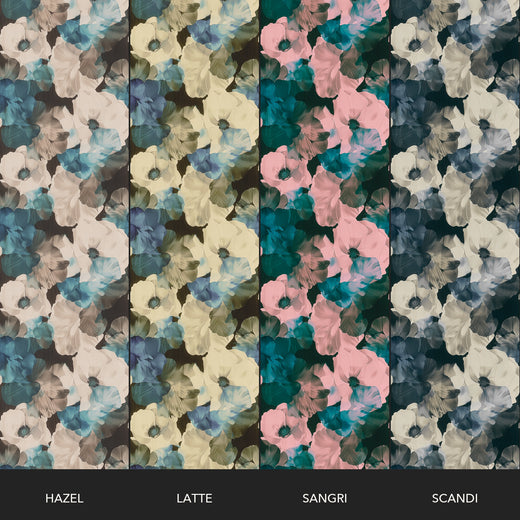 Sheer Peonies - Latte — 09 Colorway Strips
