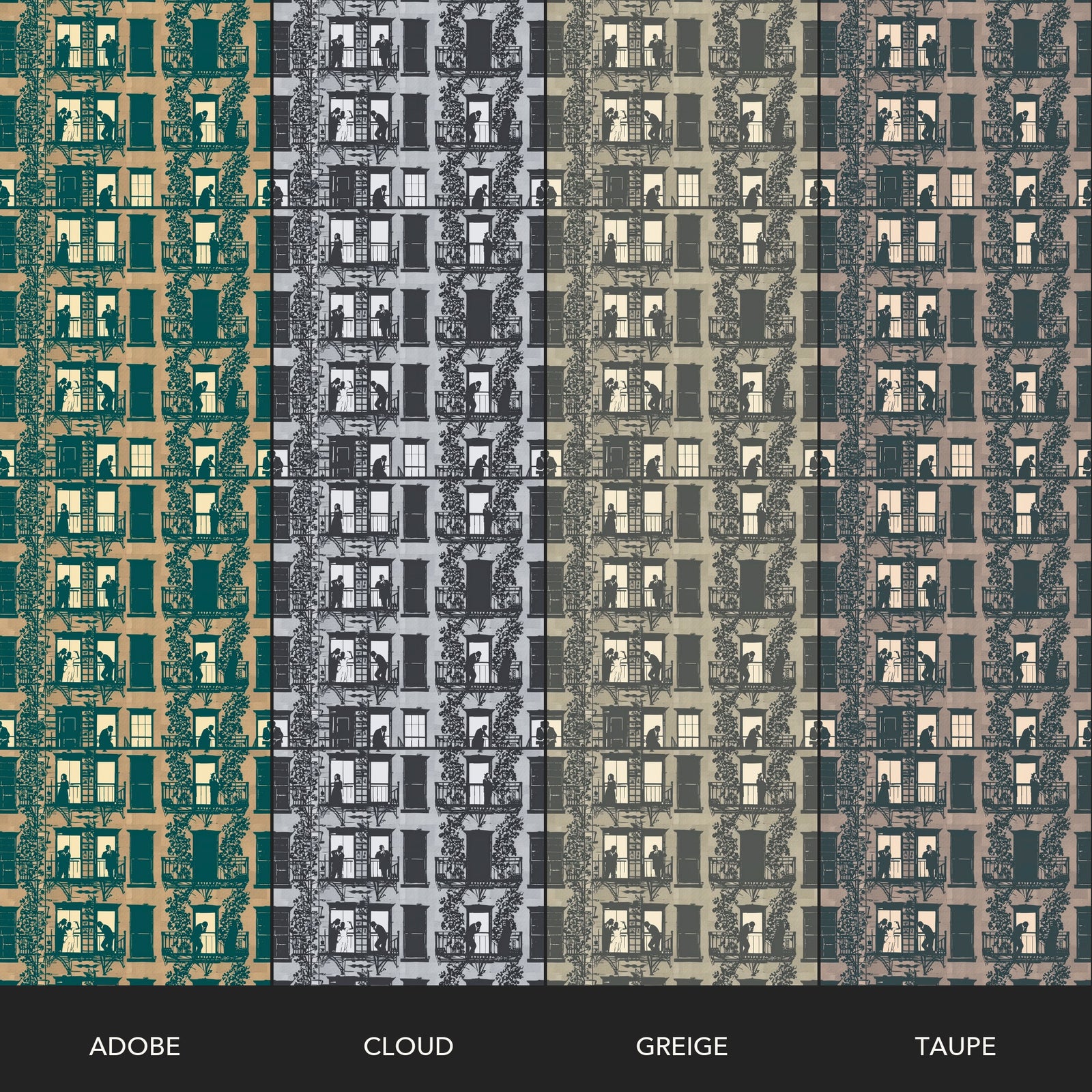 Village Windows - Taupe — 09 Colorway Strips