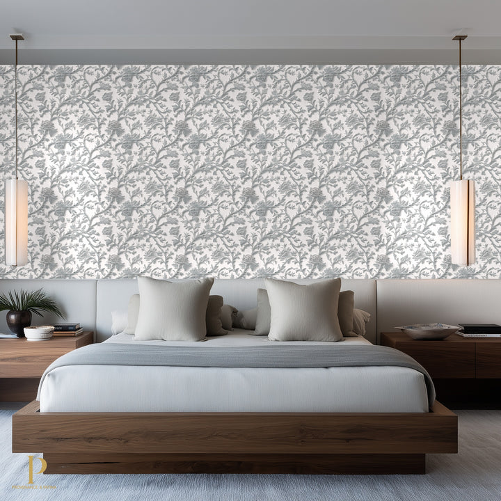 Silver Rose Garden Barely Pink — Room Mockup