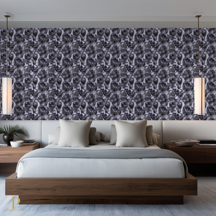 Pewter Tulips Lavendar — Room Mockup