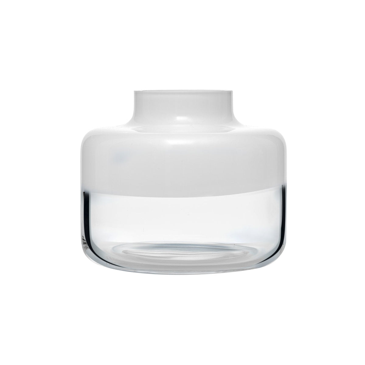 NUDE Glass Magnolia Large Crystal Vase in opal white, showcasing its elegant flared rim.