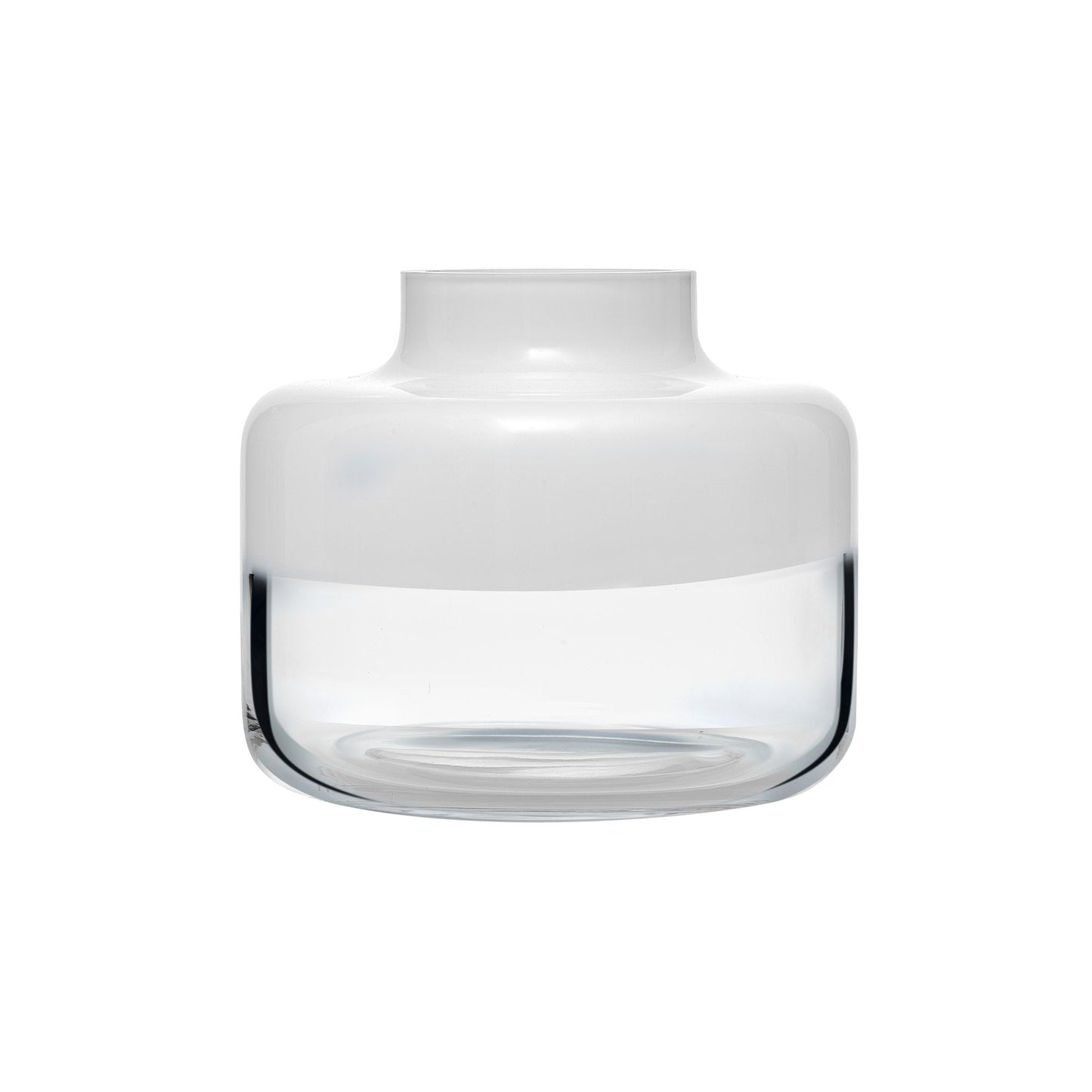 NUDE Glass Magnolia Large Crystal Vase in opal white, showcasing its elegant flared rim.