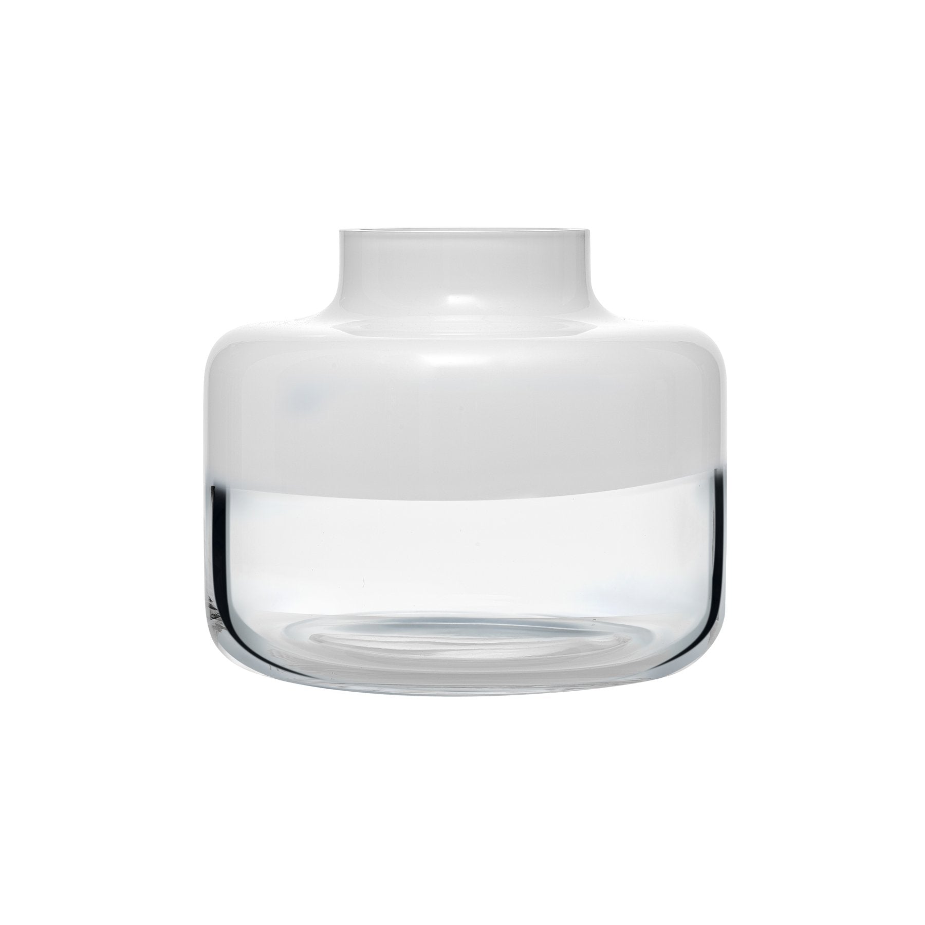 NUDE Glass Magnolia Large Crystal Vase in opal white, showcasing its elegant flared rim.