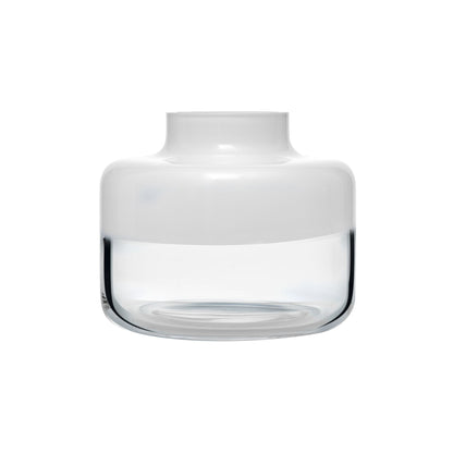NUDE Glass Magnolia Large Crystal Vase in opal white, showcasing its elegant flared rim.
