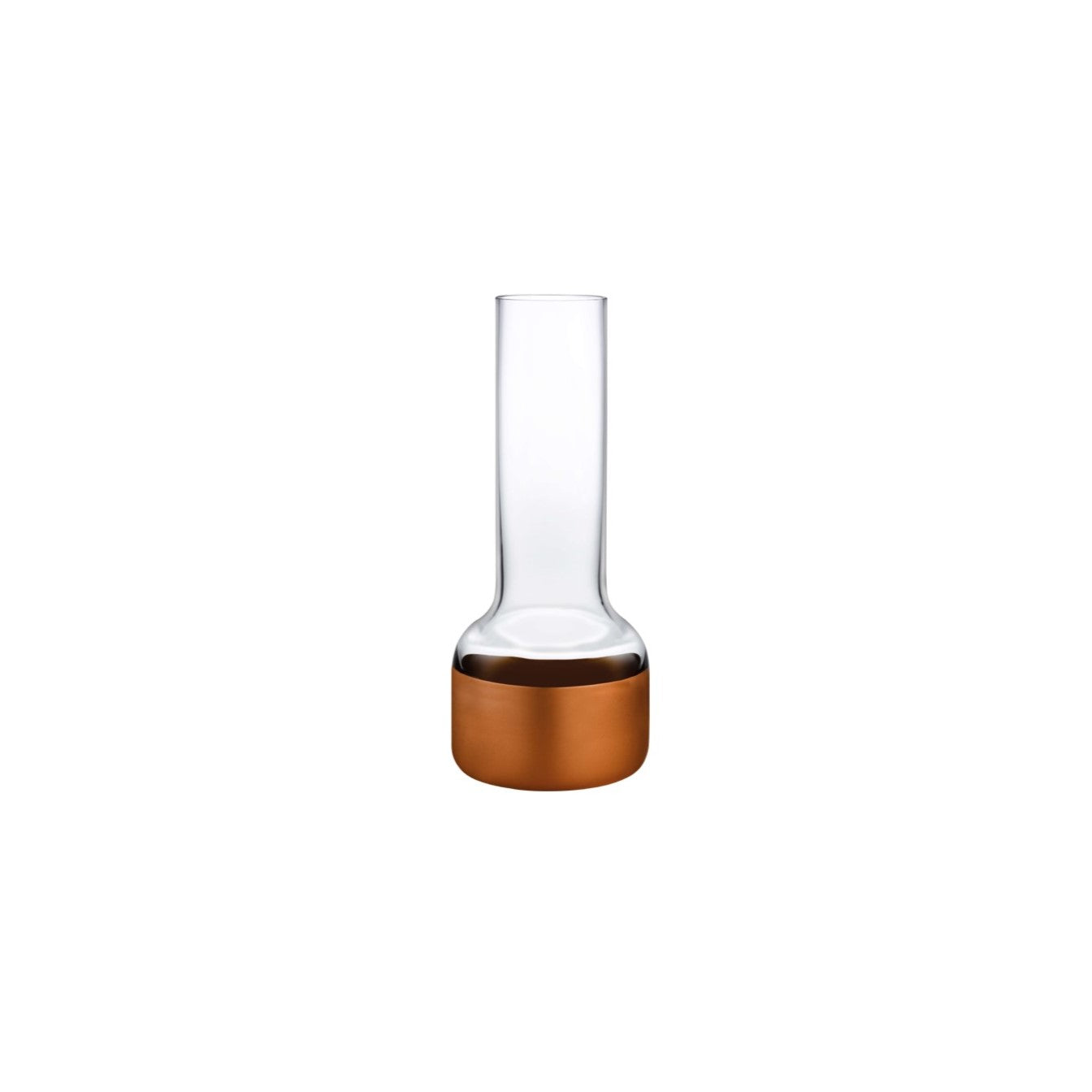 Product shot of Contour Bud vase with Clear Top and Copper | Provenance & Patina