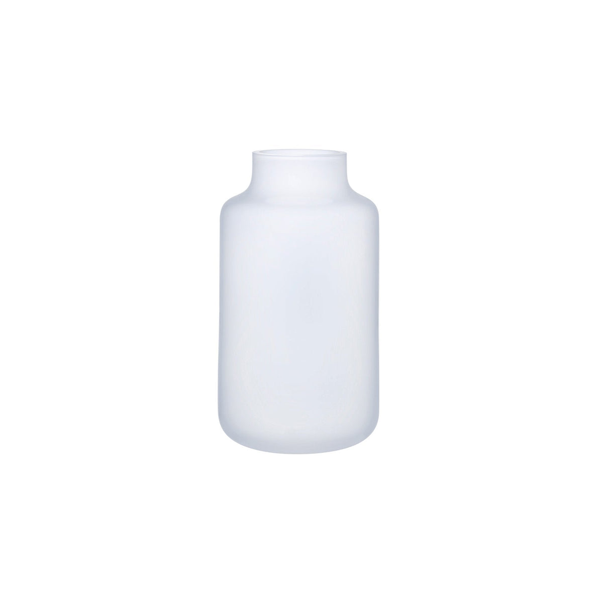 Opal white glass modernist vase from the NUDE Glass Magnolia collection.