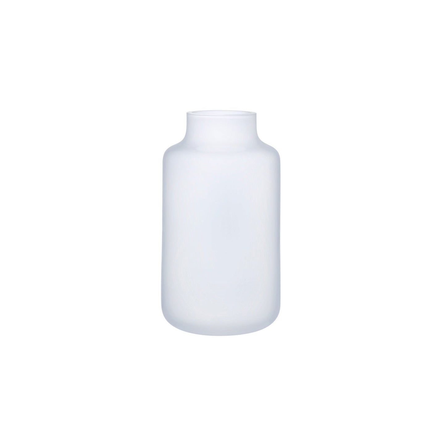 Opal white glass modernist vase from the NUDE Glass Magnolia collection.