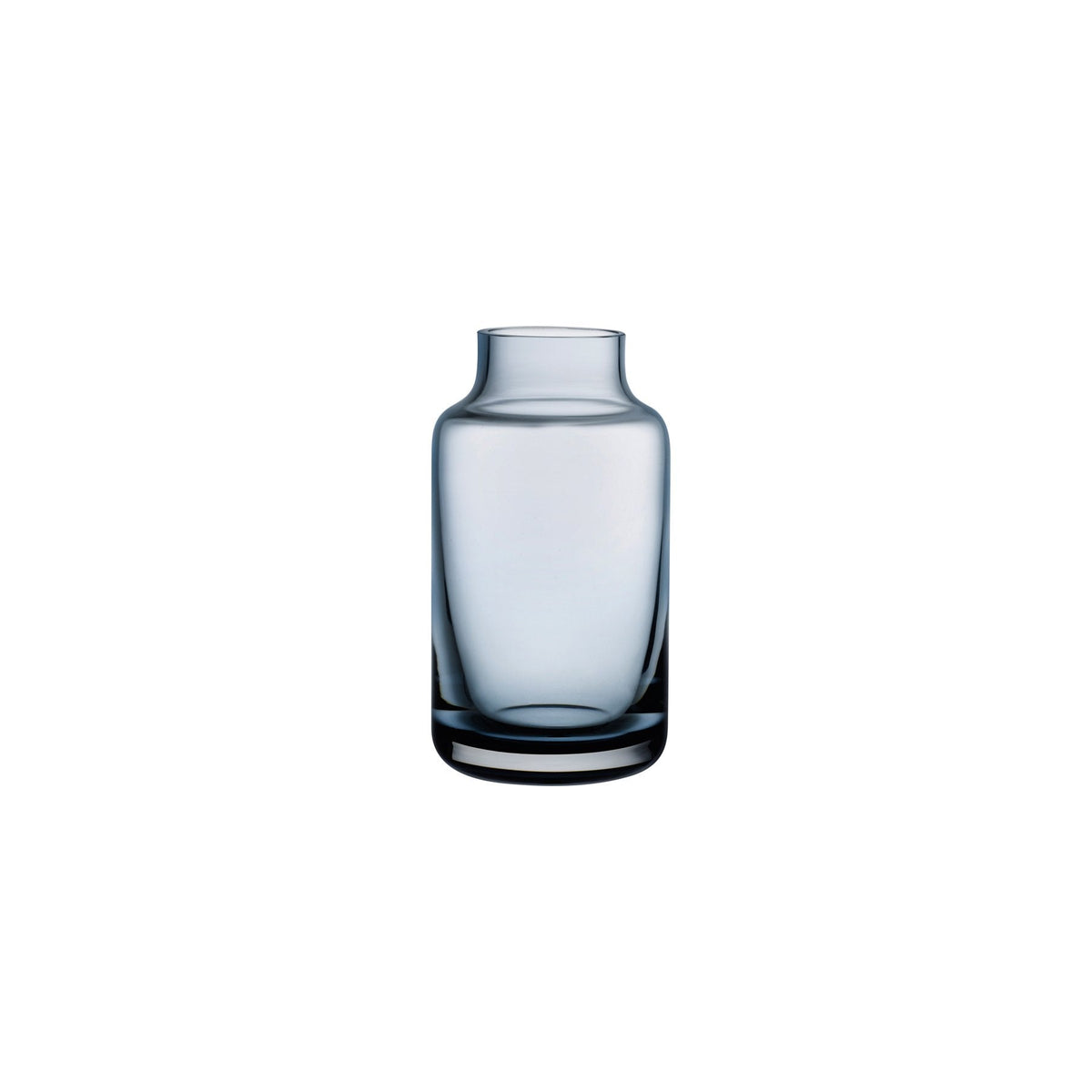 NUDE Glass Mini Magnolia crystalline vase in medium steel blue.