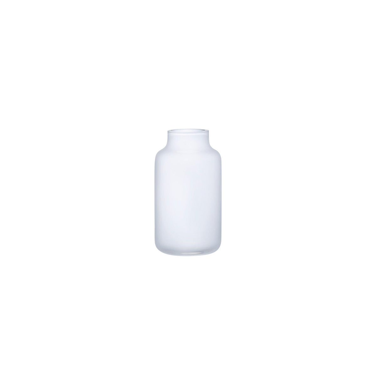 NUDE Glass Mini Magnolia Bud Vase in opal white, showcasing a delicate curved design.