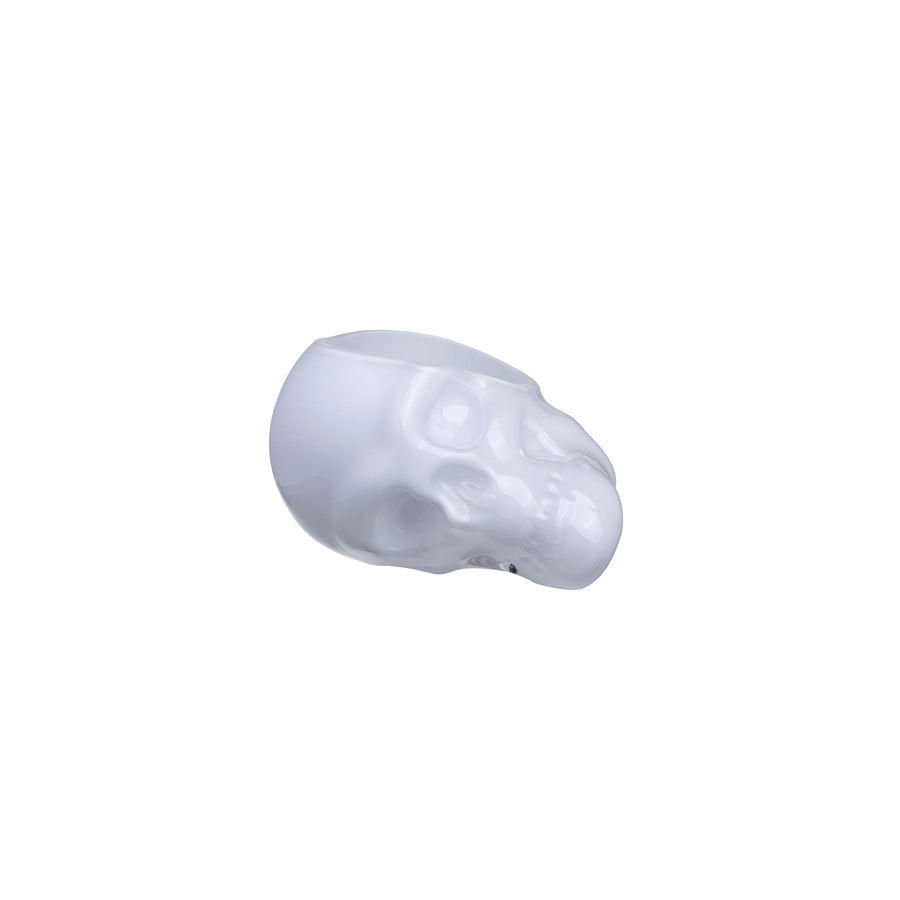 Product shot of Memento Mori Skull Bowl Opal White Small | Provenance & Patina
