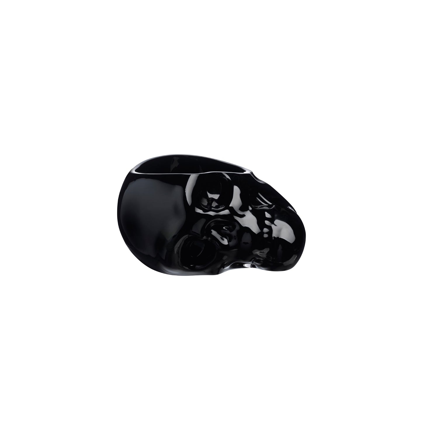 Product shot of Memento Mori Skull Bowl Black Small Barware | Provenance & Patina