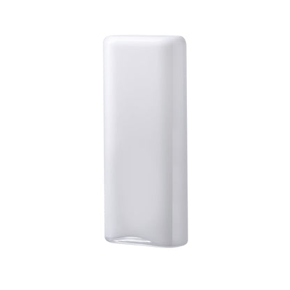 NUDE Glass Layers Tall Crystal Vase in translucent opal white.