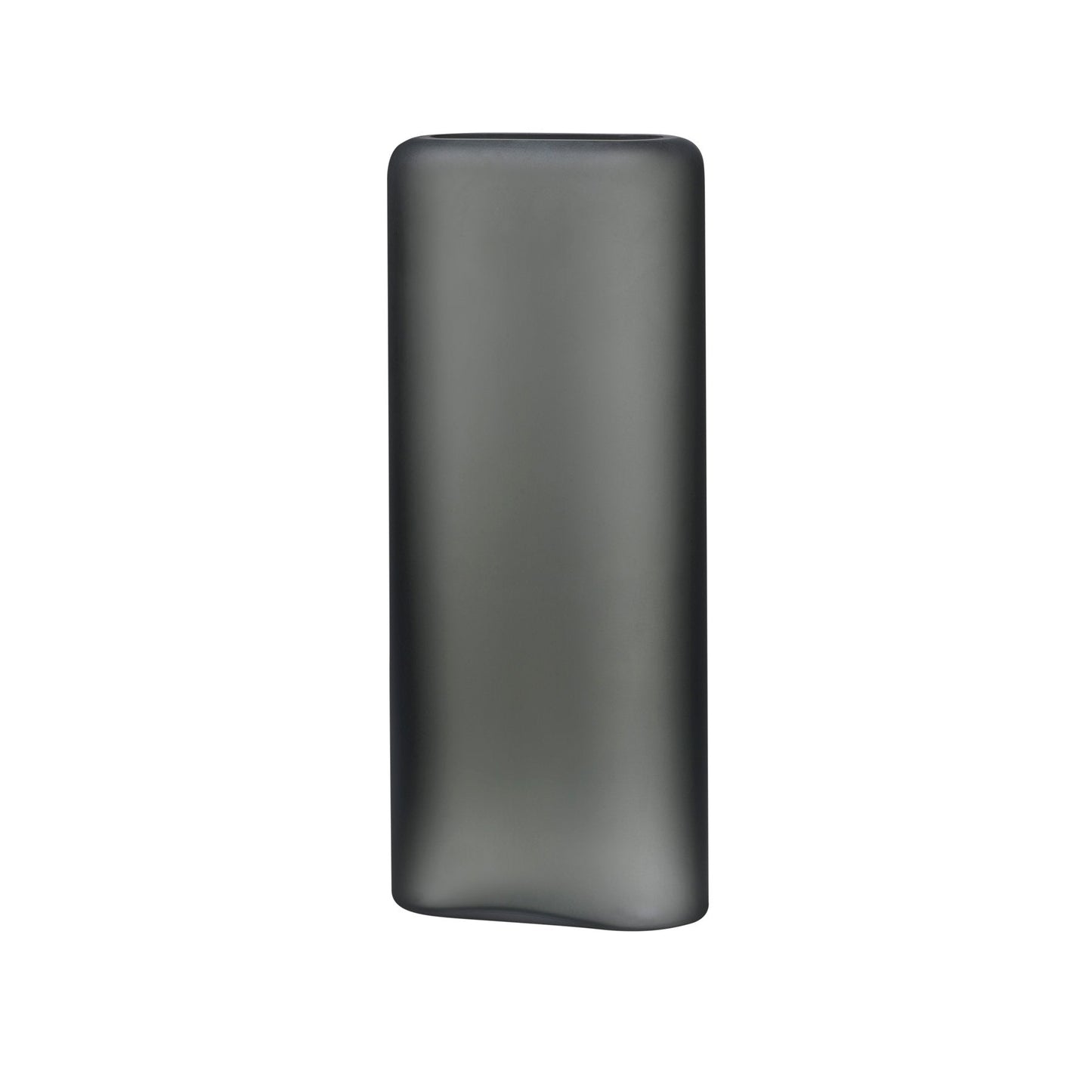 NUDE Glass Layers Tall Crystal Vase in elegant smoke gray.
