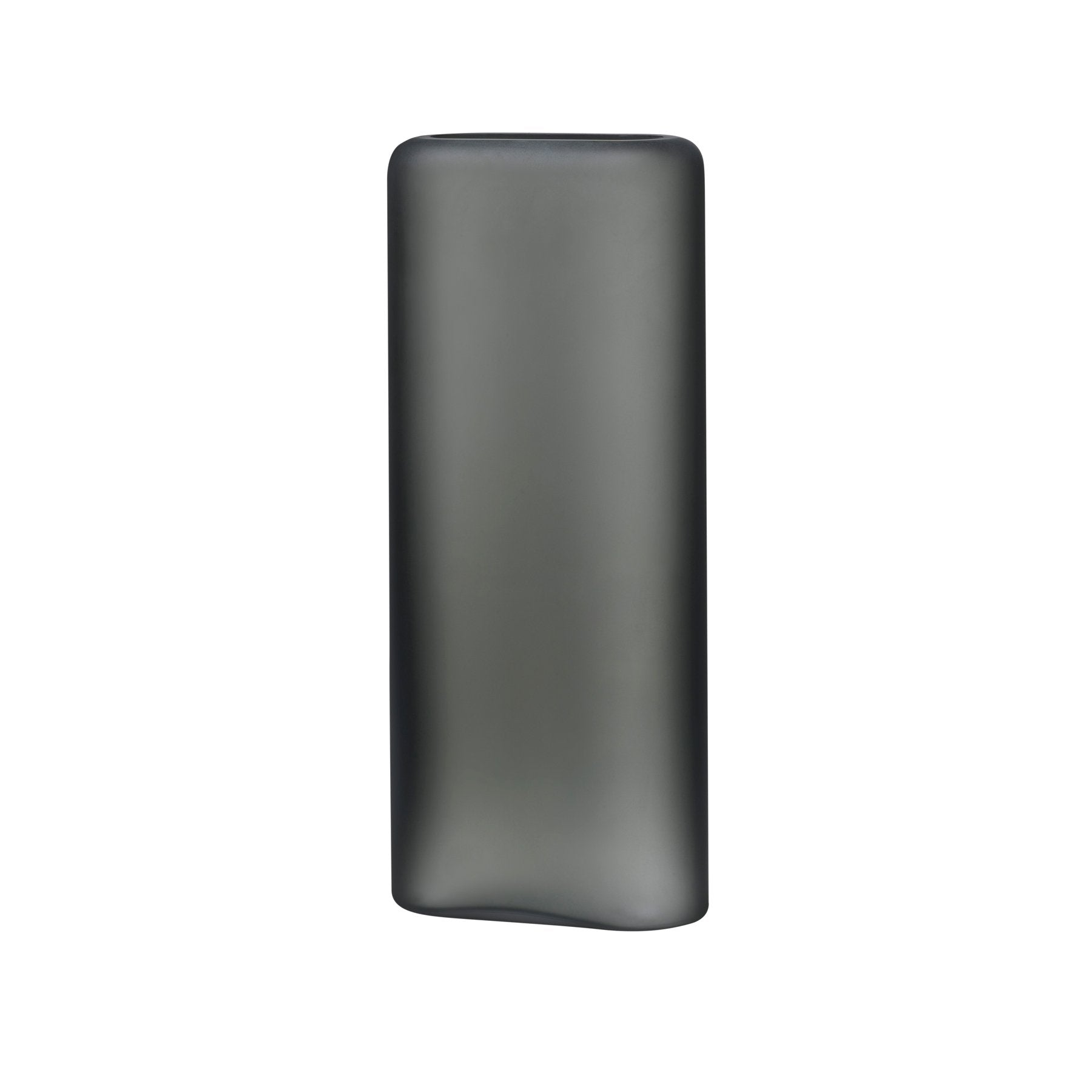 NUDE Glass Layers Tall Crystal Vase in elegant smoke gray.